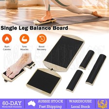Single Leg Wooden Balance Board Wobble Trainer for Adults Foot Ankle Strength