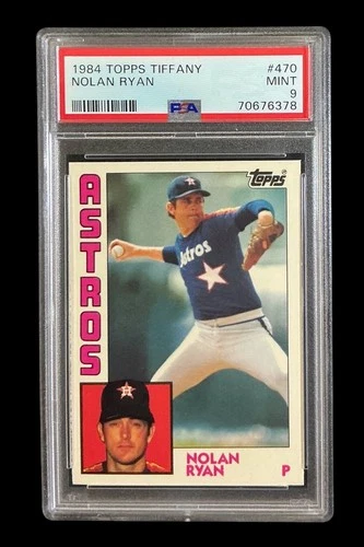 1984 topps tiffany #470 nolan ryan hof; glossy edition SP card PSA 9  (iAPPEAL+)