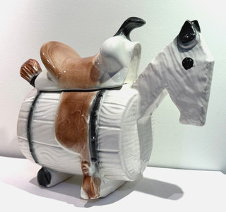 Very Rare Brush Hobby Horse Vintage Cookie Jar Rarley Seen No Reserve.