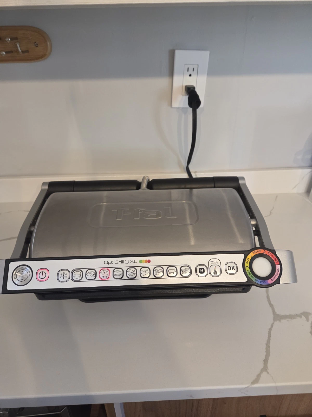 T-Fal OptiGrill +XL Electric Grill,9 Intelligent Automatic Cooking Modes see dis