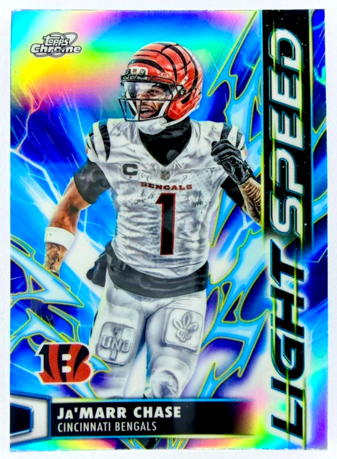 2025 Topps Chrome Cosmic JA'MARR CHASE #LS-23 Light Speed Refractor - Bengals
