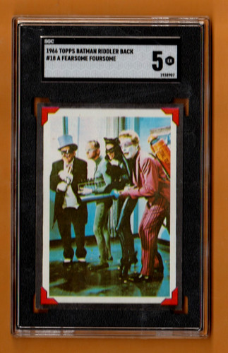 1966 Topps Batman Riddler Back #18 A Fearsome Foursome