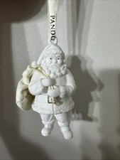 Pandora 2013 White Porcelain Santa Claus Christmas Ornament