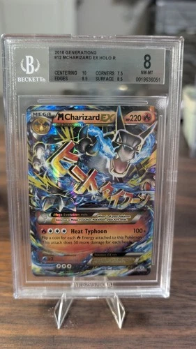 2016 Generations M Charizard Ex Holo UR Beckett BGS 8 NM-MT (10 Centering Sub)