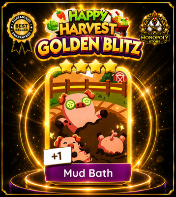 GOLDEN BLITZ   MUD BATH   MONO_POLY_GO 4S  STICKERS CARDS 