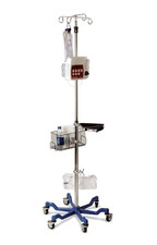 Medline Six Leg Heavy Duty IV Pole, 73" to 99.5" STAND AND POLE ONLY