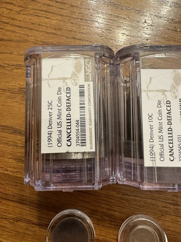1994 Denver Cancelled US Die Set 25C/10C/1C NGC Encapsulated - Image 4 of 4