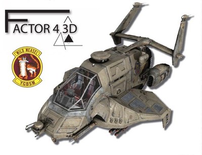 1/32 Scale Wild Weasel Raptor from Battlestar Galactica Resin 3D Printed Model