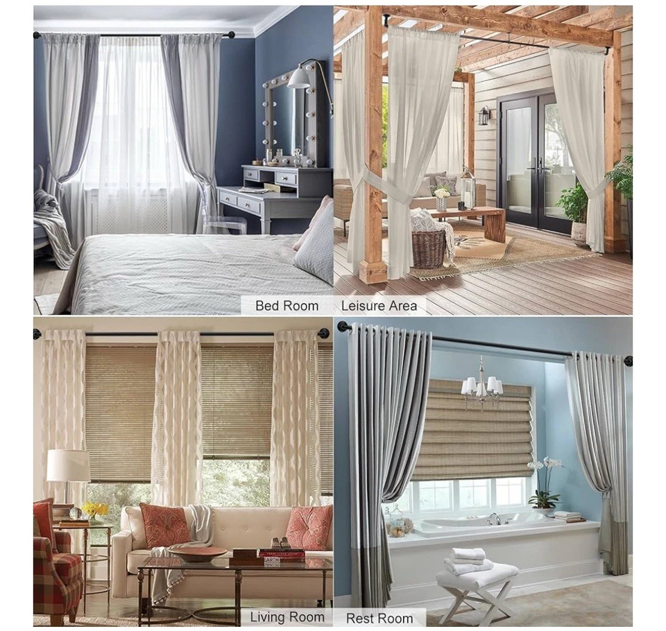 Byondeth Curtain Rod — регулируемая обертка затемнения (черная) - Изображение 3 из 4