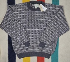 Vintage 90s Eddie Bauer Knit Sweater NWT Large Deadstock Chunky Knit