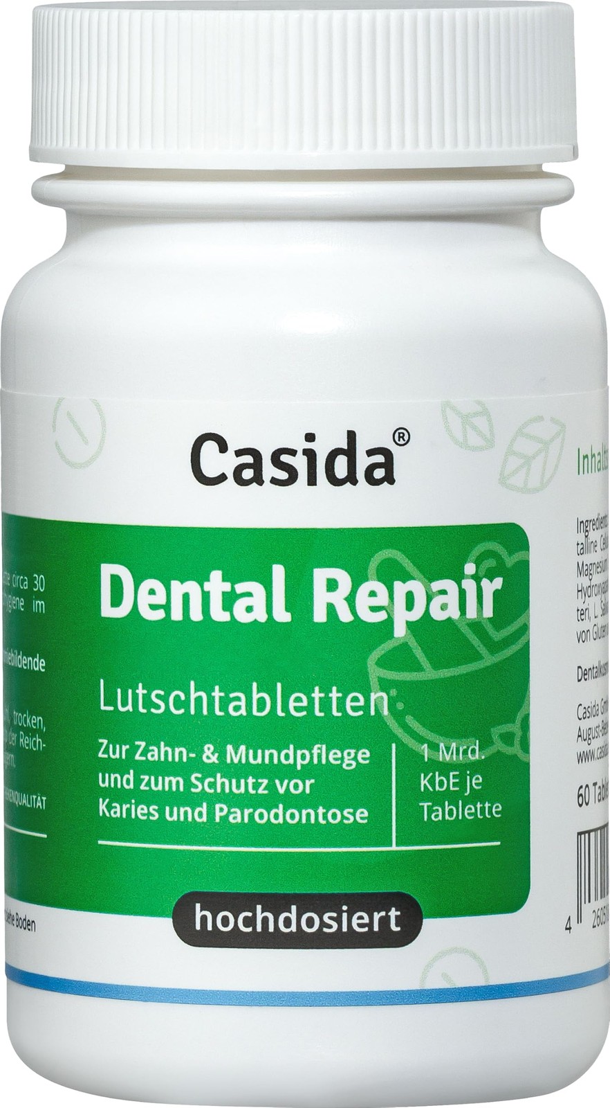 Pastilles dentaires Dental Repair soin haut de gamme pour flore buccale saine, arôme menthe pure
