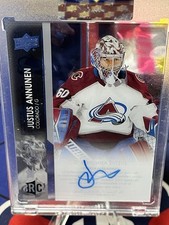2021-22 Upper Deck Clear Cut Rookies Justus Annunen #CC-US (AU, RC) Predators
