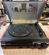 Jensen Turntable Vinyl Record Player - Works- Black