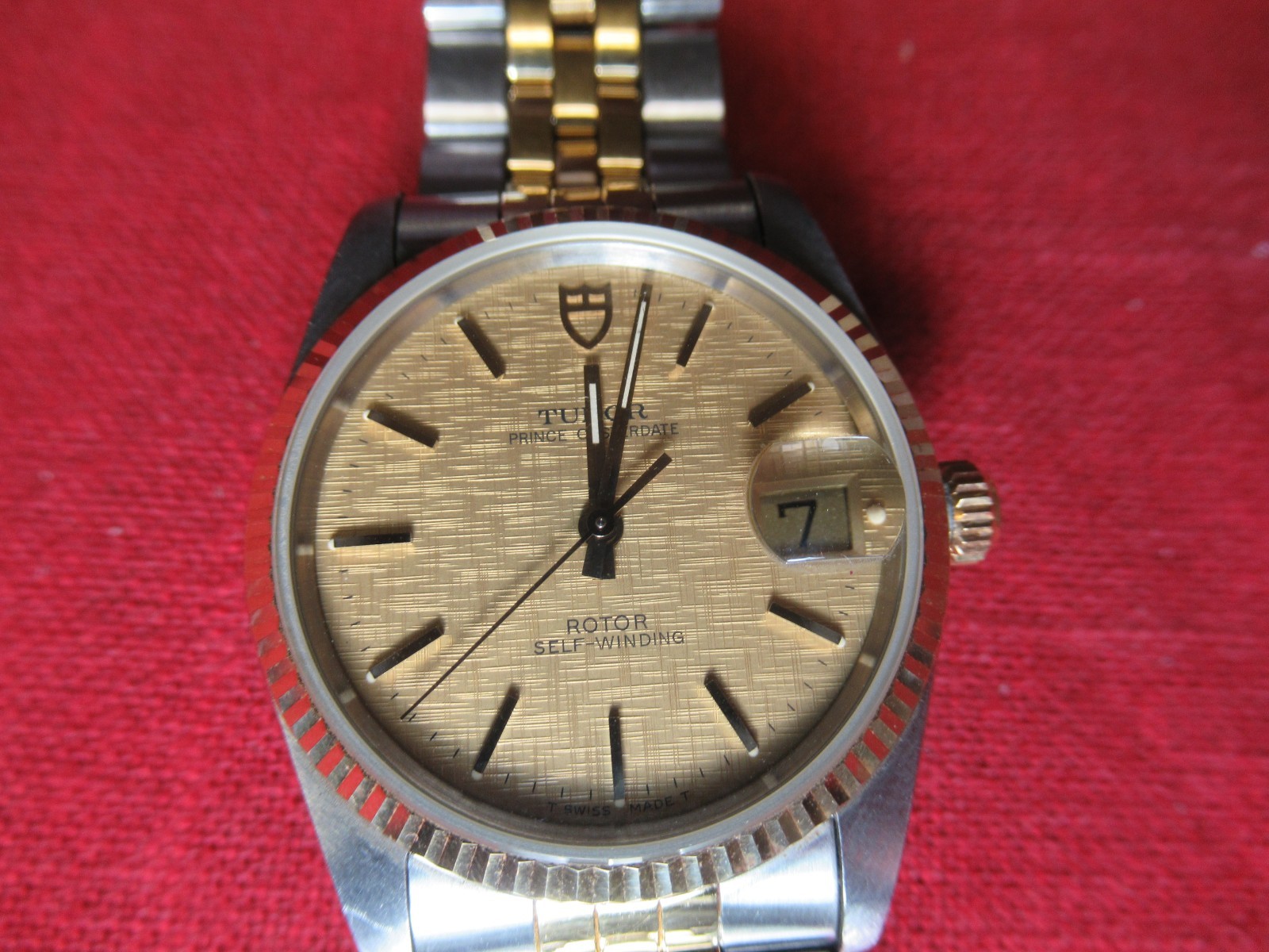 1995 TUDOR 34mm Prince Oysterdate Ref. 74033 Two-Tone Automatic Wristwatch!