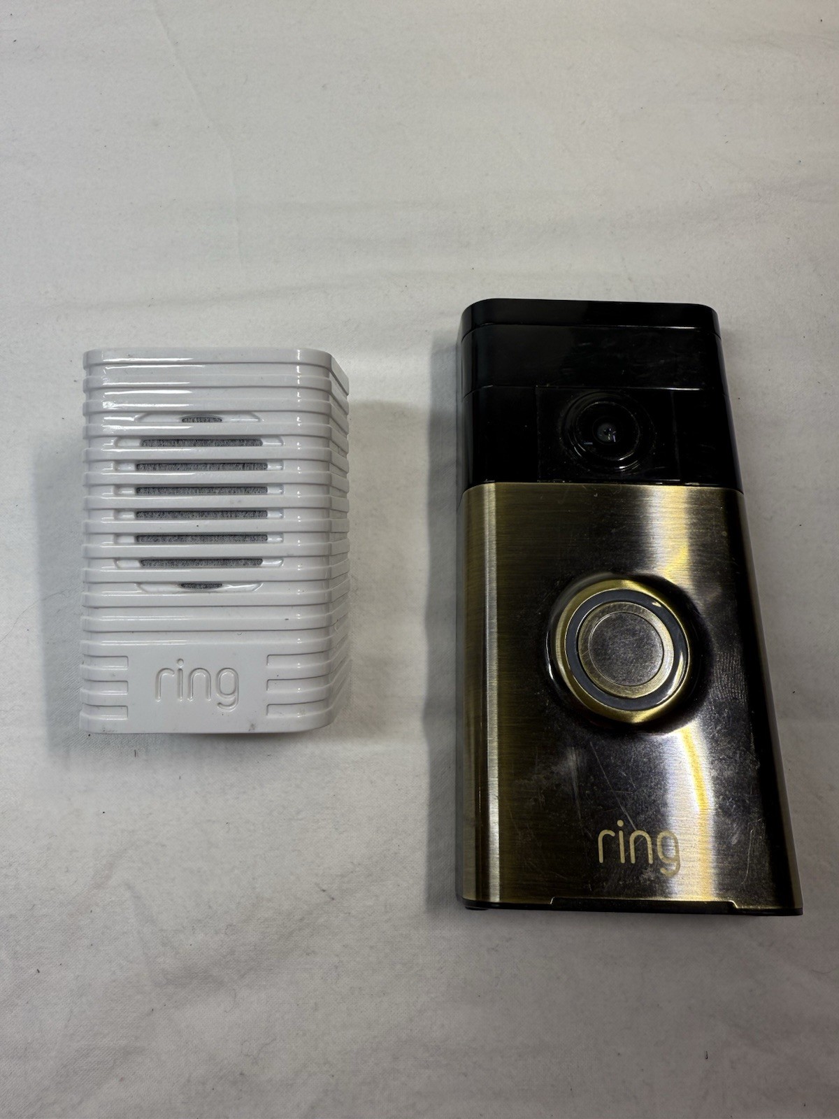 first-gen Ring Video Doorbell Venetian Bronze (gold) With Ch