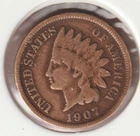 US Rare Old West 1907 Indian Head Penny Coin American Collection Shield Cent V89