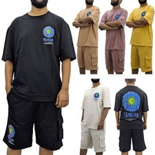 Zara Mens Co Ord Set Oversized T Shirt and Bermuda Shorts Set Summer Tracksuits