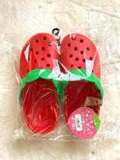 Strawberry Sandals Pink M US7-8 23-24cm 0.75-0.79ft Kawaii Slippers NEW Japan