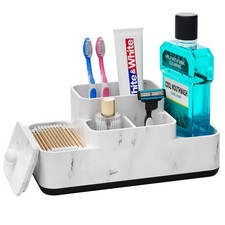 Bathroom Counter Organizer, Toothbrush Holder for Bathroom, Resin Bathroom Or...