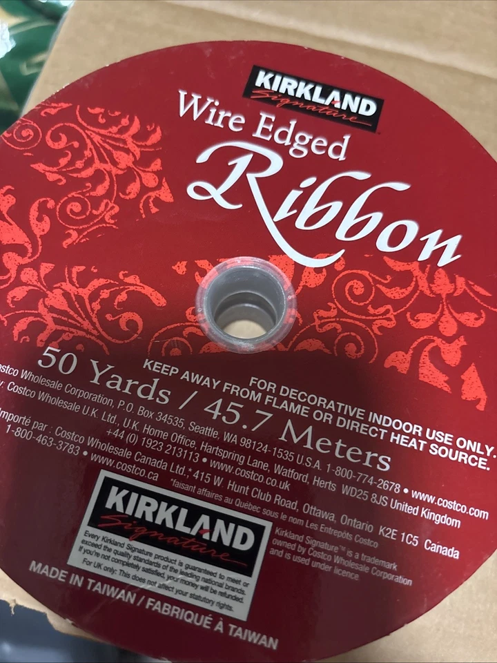 Wire Edged Christmas Bow Making Craft Ribbon 50 Yard Roll 1-1/2" Wode Scalloped - Image 4 of 4