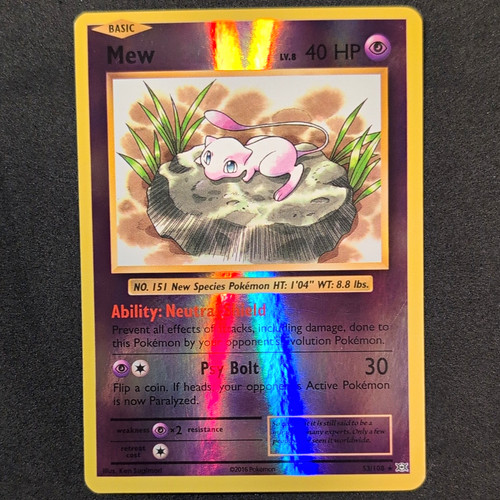 Pokemon TCG Mew XY Evolutions (EVO) Reverse Holo Rare 53/108 LP