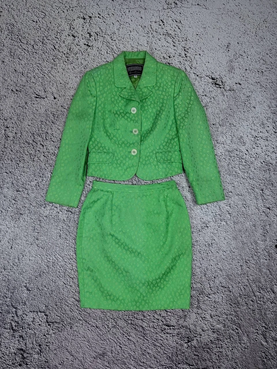 Versace — Vtg Versus Gianni Versace Mob Wife Skirt Suit 90s Archive