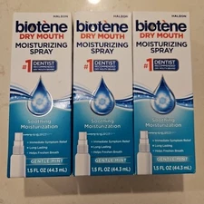Biotene Dry Mouth Moisturizing Spray Alcohol Free Breath Freshener X3 Exp 2027+