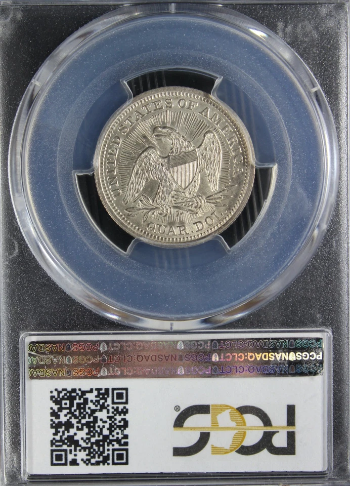 1853 AU58 Seated Liberty Quarter, Arrows and Rays, PCGS 33457408 - Image 4 of 4