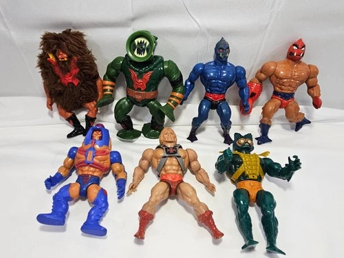 Vintage 1980 He-Man MOTU Action Figures (Lot of 7)
