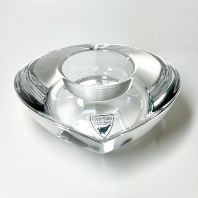 Orrefors Heart Shaped Votive Candle Holder Sweden
