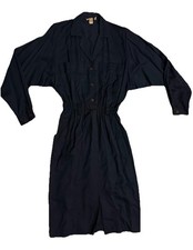 Vintage Women’s Virgo II Dress Size Navy Blue Preppy