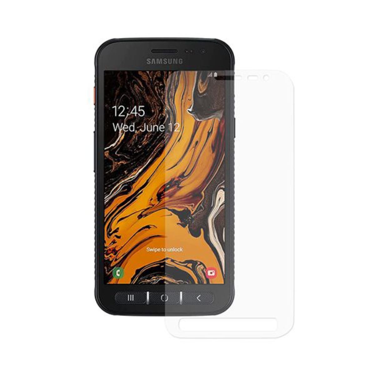 Film verre trempé XCover 4/4S transparent, protection écran MW Salvadisplay anti-choc Polybag