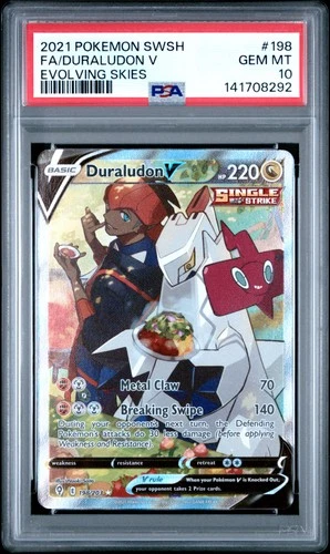 Duraludon V #198 2021 Pokemon Sword & Shield Evolving Skies PSA 10 250001