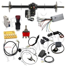 40" Rear Axle 48V 1000W Differential Brushless Motor Full Kit for ATV Quad Buggy