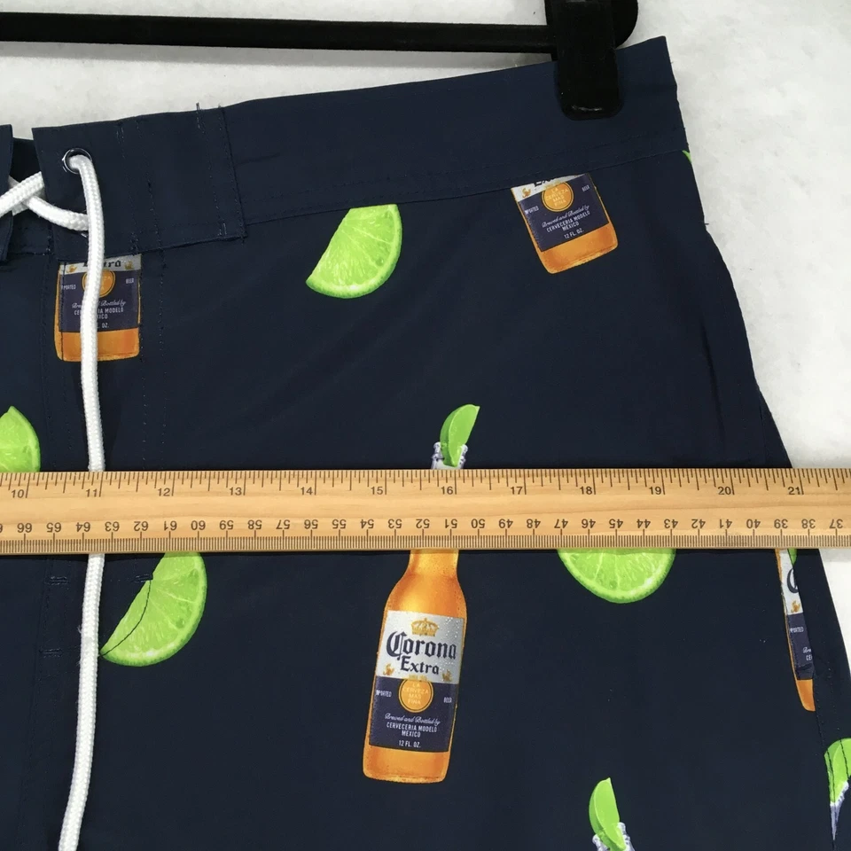 CORONA Men's Swim Shorts Size XL 40 Spandex Drawstring Blue Inseam 8 Rise 13 - Image 4 of 4