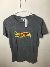 Anthropologie Erin & Sara Sub Urban Riot Hot Mess Tee S Dark Grey Yellow Hot Whe