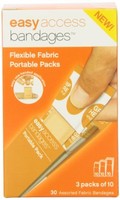 Easy Access Bandages Flexible Fabric Portable Packs 3 Packs Of 10 on sale Easy Access Bandages Flexible Fabric Portable Packs 3 Packs Of 10 on sale
