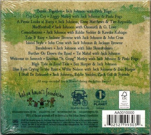 Jack Johnson & Friends CD Best Of Kokua Festival Brand New Sealed Made In Brazil - 第 2/2 張圖片