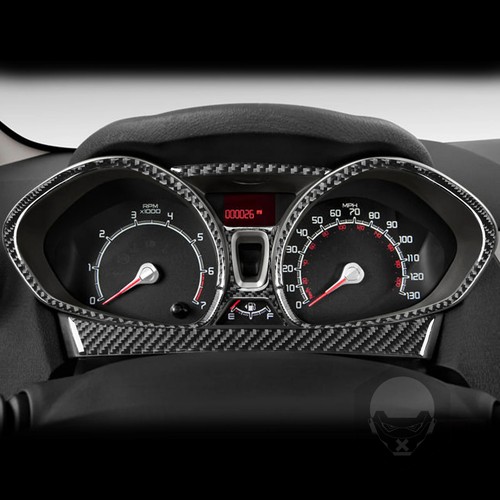 For Ford Fiesta 2011-2019 Accessories Carbon Fiber Car Interior Speedometer - Picture 5 of 62