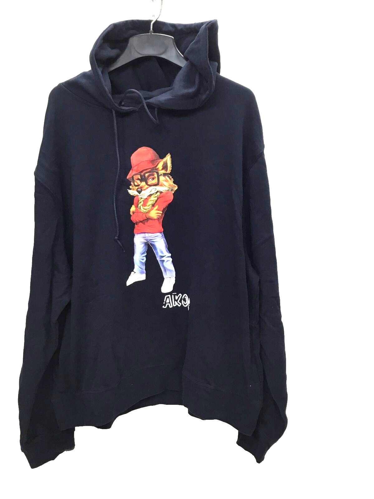 $118 Akoo Мужские толстовки с капюшоном, пуловер, Стильный модный хлопок , Темно-синий , 3XL