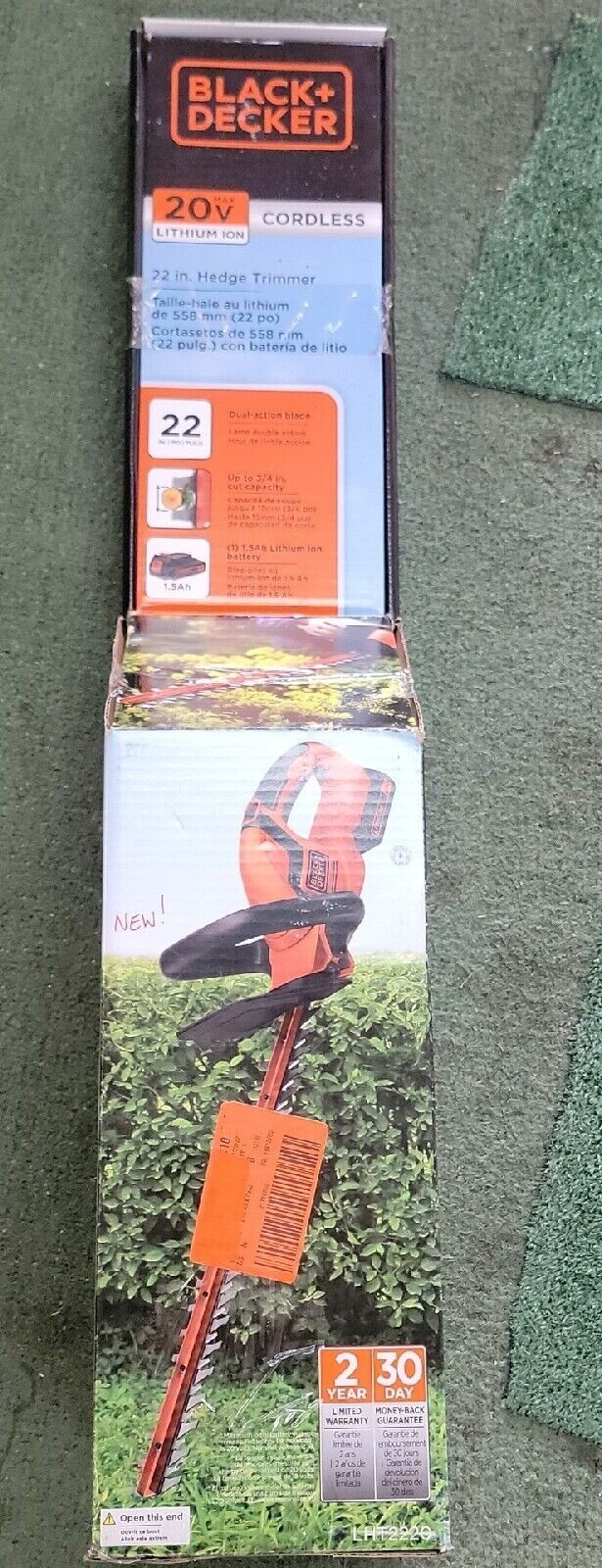 NEW Black & Decker LHT2220 20V MAX LiIon 2Action 22 in. Electric