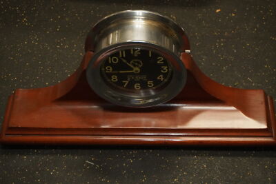 Antique Chelsea Mark I Deck Maritime Clock 1940 US Navy Mantel