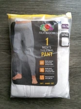 Fruit of the Loom Mens Thermal Long Johns Natural 2 XL 44-46