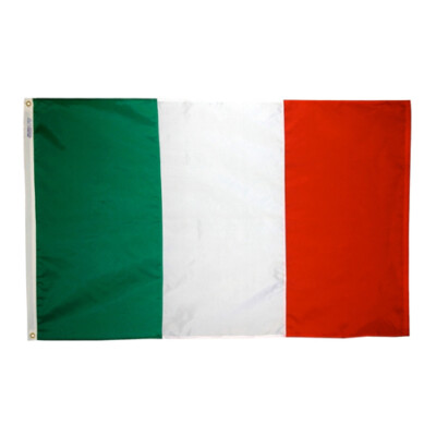 Italy Indoor Outdoor Parade Color Guard Sewn Nylon Flag, All Larger Sizes