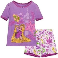 Disney Princess Rapunzel Tight Fit Cotton Pajama Set Girl Size Size 7 8