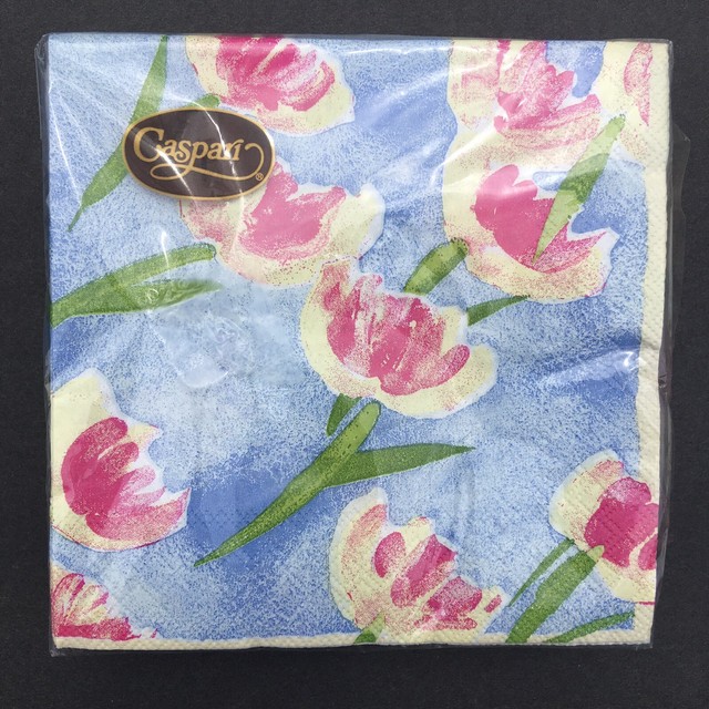 Caspari Beverage Napkins 20 Cocktail Napkins Kortzau Tulips Made In