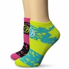Zumba Socken 2er Set,kr&auml;fitigen Farben,Sneaker, Socks f&uuml;r Fitness, compression