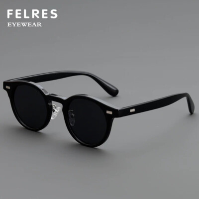Unisex Retro TR90 Round Polarized Sunglasses UV400 Sun Shades Custom Sunglasses Uv400 Logo Tr90 Women Sun Glasses Luxury  main image 2