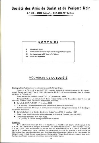 Bulletin n°33 Sté des Amis de Sarlat et Périgord Noir +DOMME, CULTE de la VIERGE - Picture 2 of 3