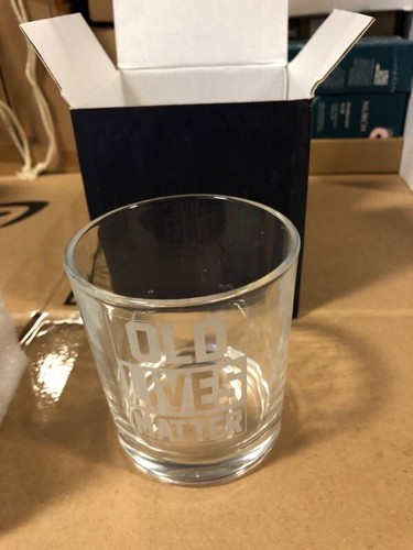 Old Lives Matter Whiskey Scotch Glass 10.25oz- Funny Birthday or Retirement Gift - Picture 2 of 2